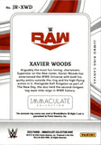 2023 Xavier Woods Panini Immaculate WWE JUMBO RING CANVAS MAT 04/99 RELIC #JR-XWD Monday Night Raw