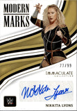 2023 Nikkita Lyons Panini Immaculate WWE MODERN MARKS AUTO 77/99 AUTOGRAPH #MM-NKL NXT
