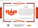 2024 Alba Fyre Panini National Treasures WWE GOLD COLOSSAL MAT 04/10 RELIC #CMM-AF Monday NIght Raw