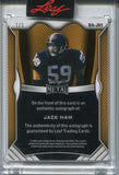 2025 Jack Ham Leaf Metal GREEN SHIMMER AUTO 1/1 ONE OF ONE AUTOGRAPH #BA-JH1 Pittsburgh Steelers HOF