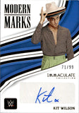 2023 Kit Wilson Panini Immaculate WWE MODERN MARKS AUTO 71/99 AUTOGRAPH #MM-KTL Friday Night Smackdown