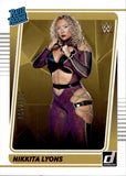 2022 Nikkita Lyons Panini Chronicles DONRUSS WWE RED RATED ROOKIE 083/199 RC #112 NXT