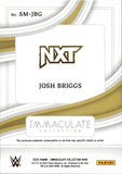 2023 Josh Briggs Panini Immaculate WWE RED SUPERSTAR SWATCHES SHIRT 19/25 RELIC #SM-JBG NXT