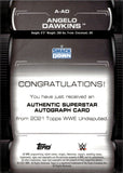 2021 Angelo Dawkins Topps Undisputed WWE AUTO 103/199 AUTOGRAPH #A-AD Friday Night Smackdown