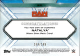 2019 Natalya Topps WWE Women's Division SHIRT 169/199 RELIC #SR-NT Monday Night Raw
