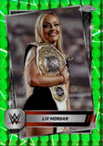 2025 Liv Morgan Topps Chrome WWE GREEN GEOMETRIC REFRACTOR 37/75 #146 Monday Night Raw