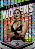 2025 Rhea Ripley Topps Chrome WWE WOMENS DIVISION AQUA GEOMETRIC REFRACTOR 086/125 #WD-RHE Monday Night Raw