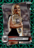 2025 Liv Morgan Topps Chrome WWE TEAL LASER REFRACTOR 100/175 #146 Monday Night Raw
