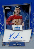 2025 Kit Wilson Topps Chrome WWE BLUE BRAND BLUE REFRACTOR AUTO 117/150 AUTOGRAPH #BBA-KIT Friday Night Smackdown