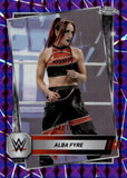 2025 Alba Fyre Topps Chrome WWE PURPLE GEOMETRIC REFRACTOR 04/10 #88 Monday Night Raw