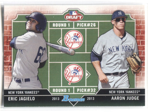 2013 Aaron Judge Eric Jagielo Bowman Draft Picks & Prospects DUAL DRAFTEE #DD-JJ New York Yankees 20