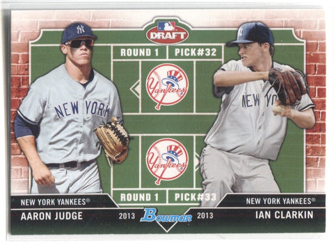 2013 Aaron Judge Ian Clarkin Bowman Draft Picks & Prospects DUAL DRAFTEE #DD-JC New York Yankees 9