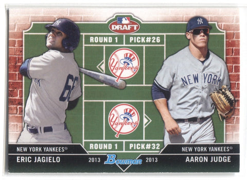 2013 Aaron Judge Eric Jagielo Bowman Draft Picks & Prospects DUAL DRAFTEE #DD-JJ New York Yankees 10