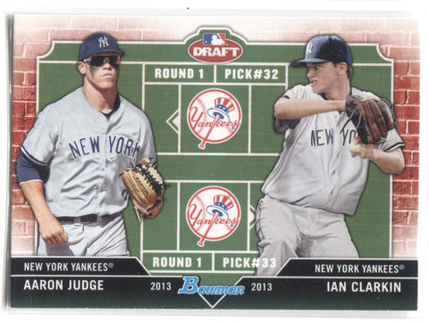 2013 Aaron Judge Ian Clarkin Bowman Draft Picks & Prospects DUAL DRAFTEE #DD-JC New York Yankees 11