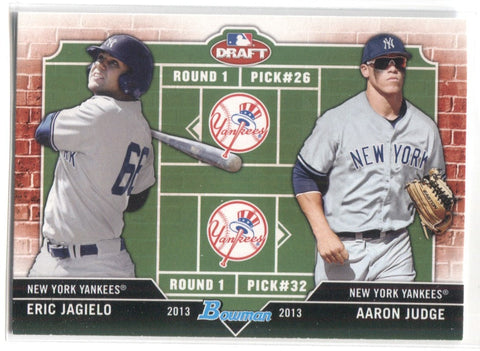 2013 Aaron Judge Eric Jagielo Bowman Draft Picks & Prospects DUAL DRAFTEE #DD-JJ New York Yankees 6