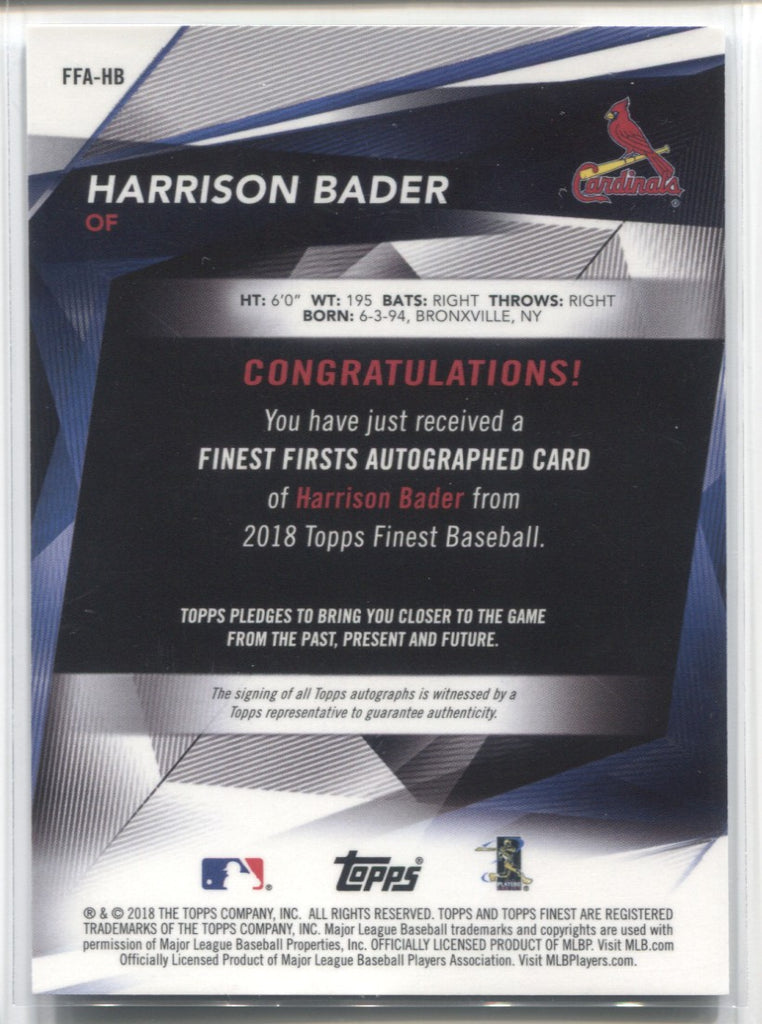 Harrison Bader Autographed