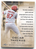 2014 Oscar Taveras Leaf Q Sports Heroes ROOKIE BAT AUTO AUTOGRAPH RELIC RC #AM-OT1 St. Louis Cardinals