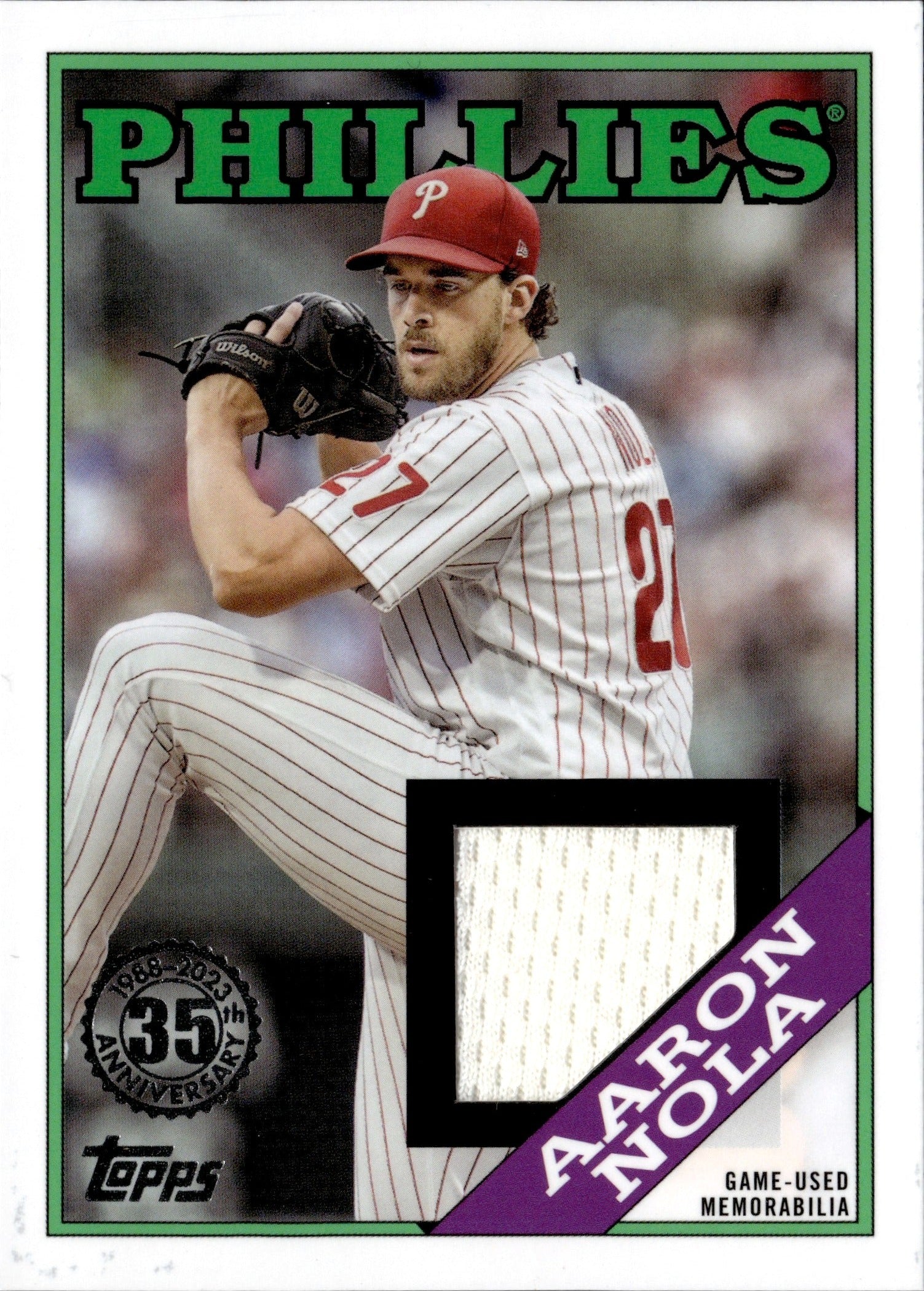 2021 TOPPS AARON NOLA MATERIAL JERSEY at 's Sports Collectibles Store