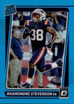 2021 Rhamondre Stevenson Donruss Optic BLUE RATED ROOKIE 012/299 RC #237 New England Patriots