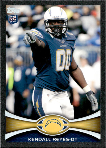 2012 Kendall Reyes Topps BLACK ROOKIE 55/57 RC #83 San Diego Chargers