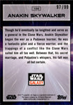 2022 Anakin Skywalker Topps Star Wars Galaxy Chrome WAVE REFRACTOR 97/99 #100