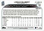 2022 Logan Gilbert Topps Chrome Sonic AQUA RAYWAVE REFRACTOR 071/199 #211 Seattle Mariners