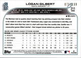 2022 Logan Gilbert Topps Chrome Sonic AQUA RAYWAVE REFRACTOR 071/199 #211 Seattle Mariners