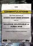 2022 Michonne Bourriague as Aurra Sing Topps Star Wars Galaxy Chrome PURPLE REFRACTOR AUTO 26/50 AUTOGRAPH #GA-MBA