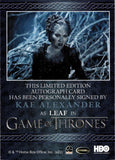 2022 Kae Alexander as Leaf Rittenhouse Game of Thrones The Complete Series Volume 2 BLUE AUTO AUTOGRAPH #NNO