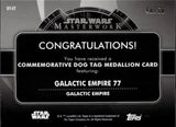 2020 Grand Moff Tarkin Topps Star Wars Masterwork PURPLE COMMEMORATIVE DOG TAG 40/50 MEDALLION #DT-ET
