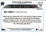 2022 Edward Cabrera Topps Chrome Update Series GOLD REFRACTOR ROOKIE 37/50 RC #USC87 Miami Marlins