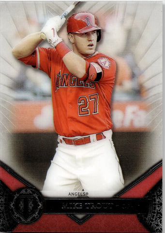 2018 Topps Throwback Thursday #185 Mike Trout Baseball Card Angels Psa 9  Mint