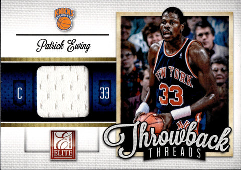 2012-13 Patrick Ewing Panini Threads THROWBACK THREADS JERSEY RELIC #1 New York Knicks 2