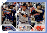 2023 Luis Arraez Aaron Judge Xander Bogaerts Topps Series 1 FATHER'S DAY BLUE LEAGUE LEADERS 10/50 #289 Minnesota Twins New York Yankees Boston Red Sox