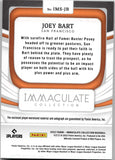 2022 Joey Bart Panini Immaculate MATERIAL SIGNATURES GOLD AUTO 08/25 AUTOGRAPH RELIC #IMS-JB San Francisco Giants