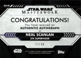 2020 Neal Scanlan Topps Star Wars Masterwork BEHIND THE SCENES AUTO 77/99 AUTOGRAPH #BSA-NS CFX Supervisor