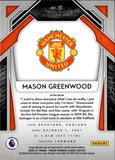 2020-21 Mason Greenwood Panini Prizm Premier League HOLO SILVER #15 Manchester United