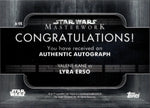 2020 Valene Kane as Lyra Erso Topps Star Wars Masterwork AUTO AUTOGRAPH #A-VK 2