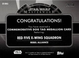 2020 Wes Janson Topps Star Wars Masterwork PURPLE COMMEMORATIVE DOG TAG 29/50 MEDALLION #DT-FWJ