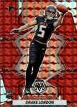 2022 Drake London Panini Mosaic RED NFL DEBUT ROOKIE RC #275 Atlanta Falcons
