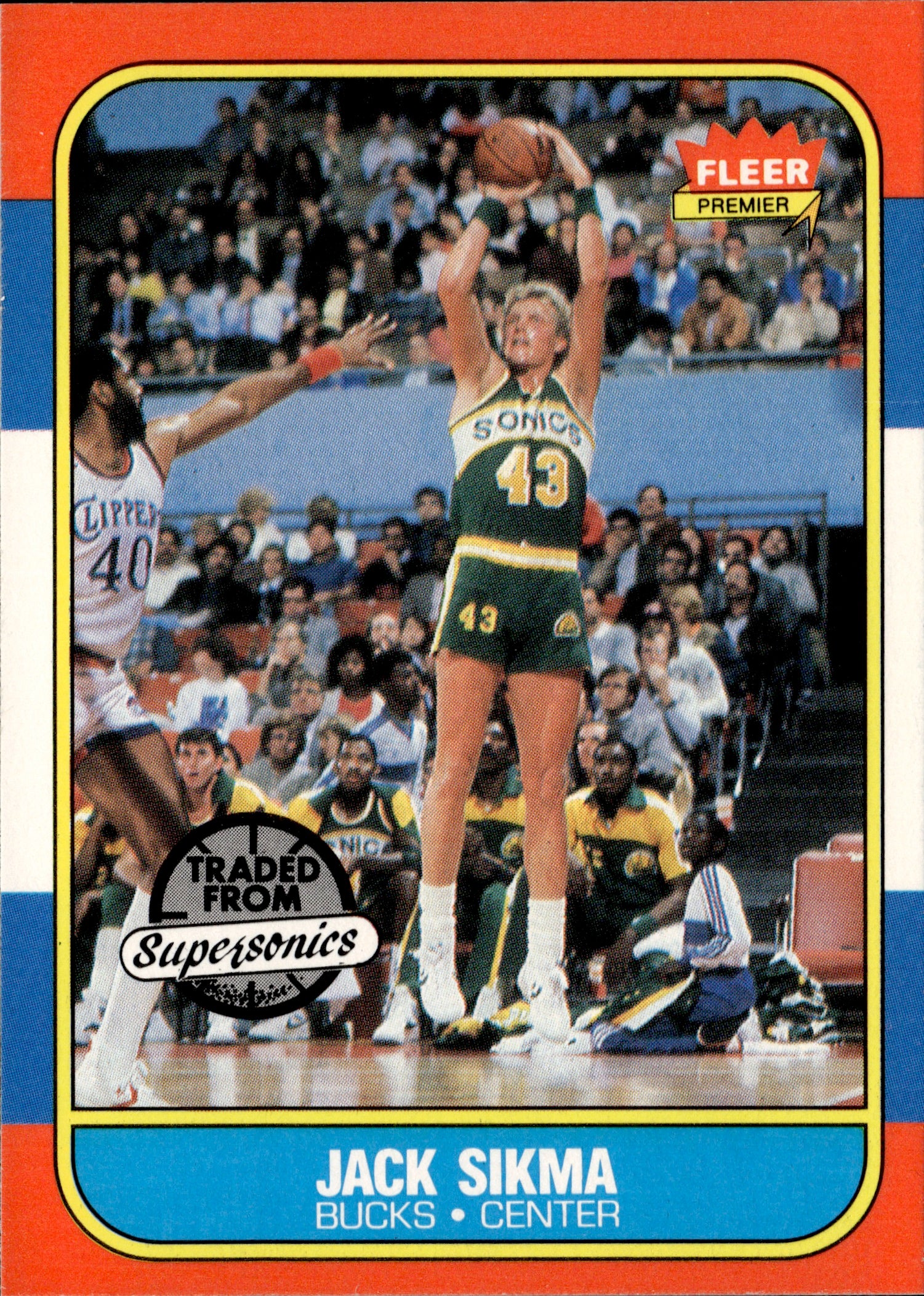 1986 87 Jack Sikma Fleer 102 Milwaukee Bucks