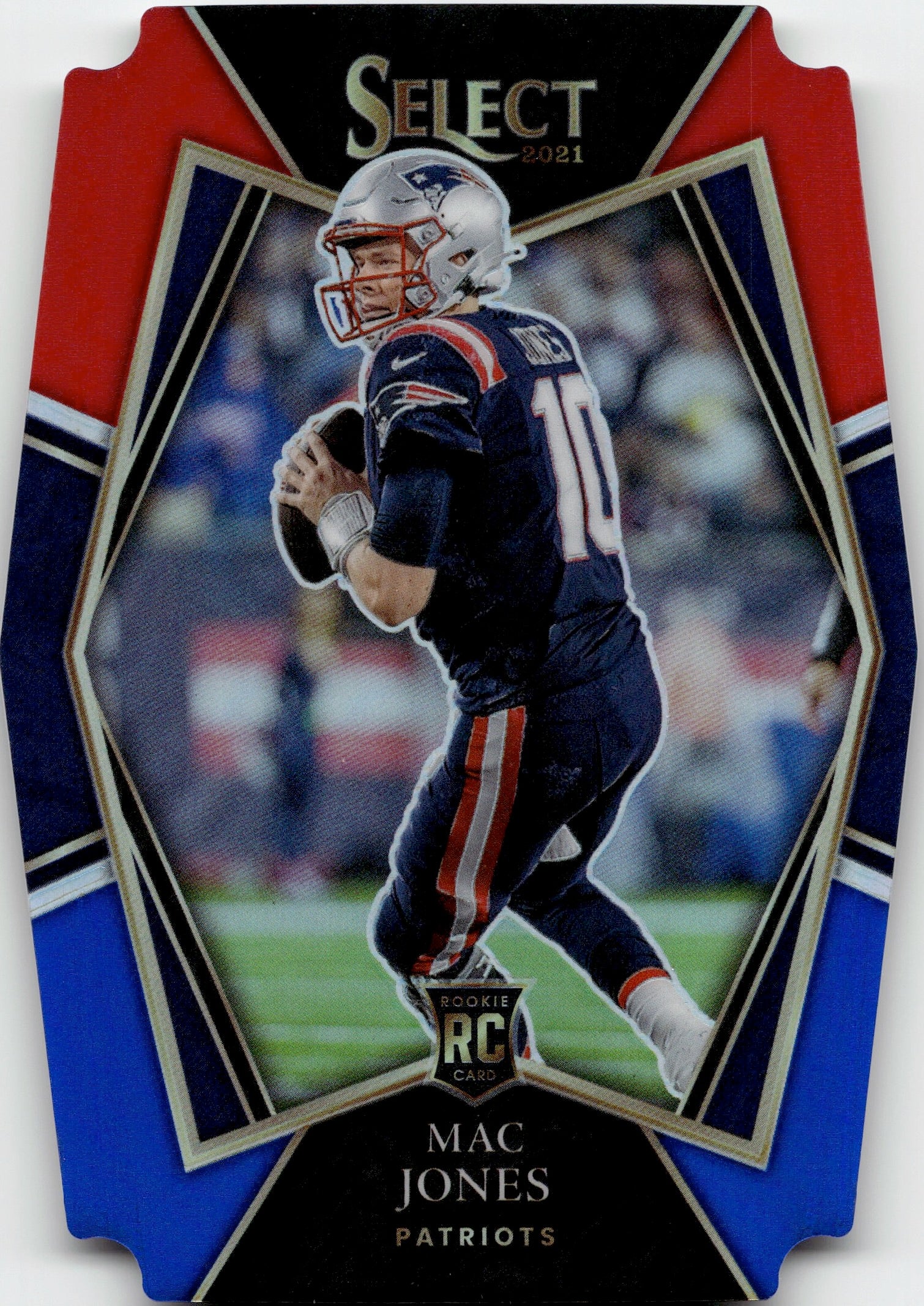 2021 PANINI SELECT MAC JONES RED PRIZM JERSEY ROOKIE RC NEW ENGLAND  PATRIOTS