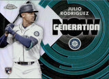 2022 Julio Rodriguez Topps Chrome Update Series GENERATION NOW REFRACTOR ROOKIE RC #GNC-24 Seattle Mariners 6