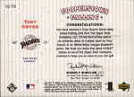 2001 Tony Gwynn Upper Deck SP Authentic COOPERSTOWN CALLING JERSEY RELIC #CC-TG San Diego Padres HOF