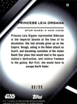 2022 Princess Leia Organa Topps Chrome Black Star Wars GREEN REFRACTOR 80/99 #8 A New Hope