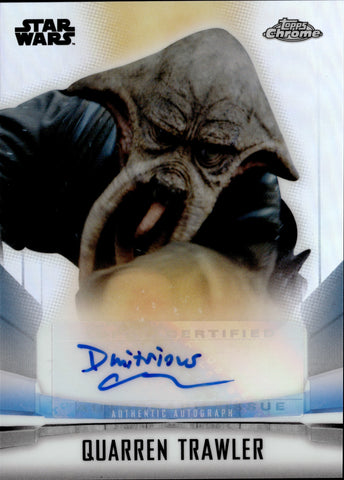 2022 Dmitrious Bistrevsky as Quarren Trawler Topps Chrome Star Wars The Mandalorian Beskar Edition AUTO AUTOGRAPH #A-DB