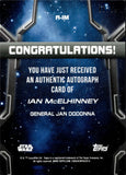 2020 Ian McElhinney as General Jan Dodonna Topps Star Wars Holocron GREEN AUTO 17/99 AUTOGRAPH #A-IM A New Hope