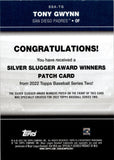 2022 Tony Gwynn Topps Series 2 SILVER SLUGGER AWARD MANUFACTURED MEDALLION #SSA-TG San Diego Padres HOF 2