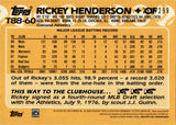2023 Rickey Henderson Topps Series 1 BLACK 1988 DESIGN 251/299 #T88-60 Oakland A's HOF