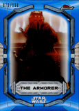 2022 The Armorer Topps Star Wars Finest BLUE REFRACTOR 075/150 #87 The Mandalorian